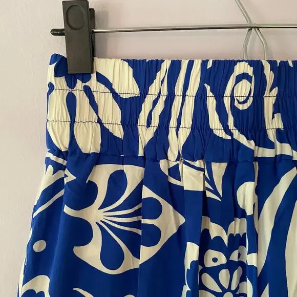 Boden Blue Caithness Wide Leg Crop Pants White Floral Tropical Vacation Women 2 - Picture 8 of 13